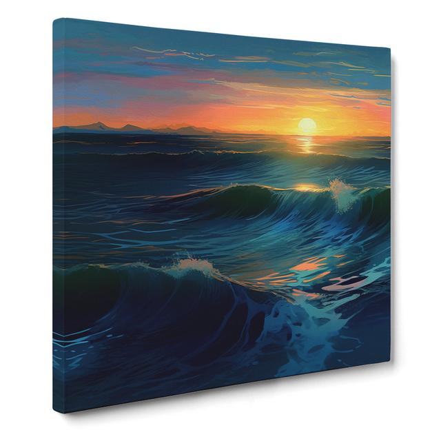 Ocean Digital Art House of Hampton Size: 50cm H x 50cm W x 3cm D on Productcaster.