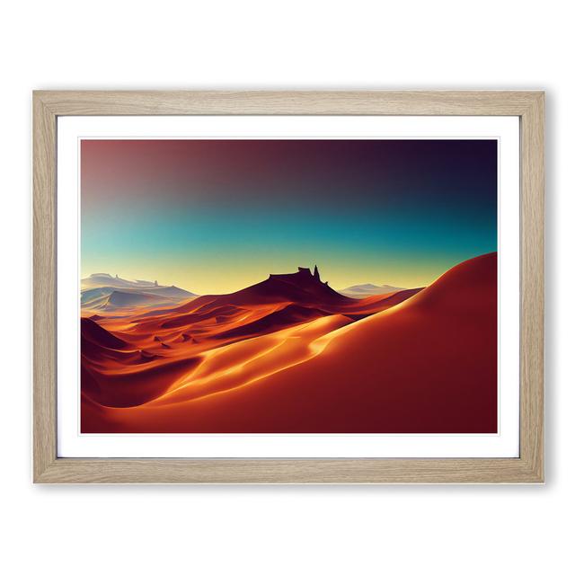 Charming Desert - Single Picture Frame Print Natur Pur Frame Colour: Oak Framed, Size: 34cm H x 46cm W x 2cm D on Productcaster.