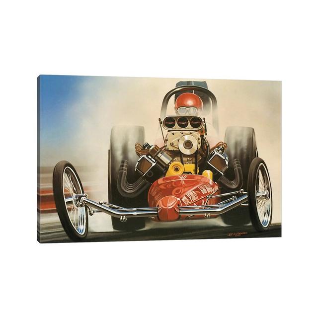 Top Fuel Dragster by Bruce Kaiser - Graphic Art Print on Canvas Borough Wharf Format: Wrapped Canvas, Size: 45.72cm H x 66.04cm W x 1.91cm D on Productcaster.