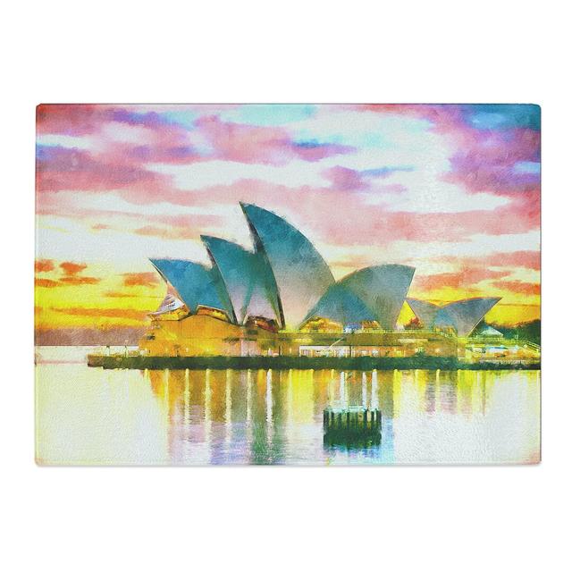 Tempered Glass Sydney Opera House at Sunset Chopping Board East Urban Home Size: 28.5 cm x 39 cm on Productcaster.