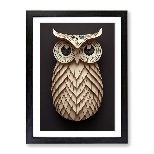 Paper Owl - Single Picture Frame Print Metro Lane Size: 64cm H x 46cm W x 2cm D, Frame Colour: Black Framed on Productcaster.