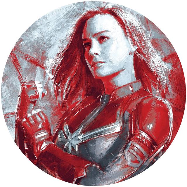 Avengers Painting Captain Marvel Wall Sticker Komar on Productcaster.