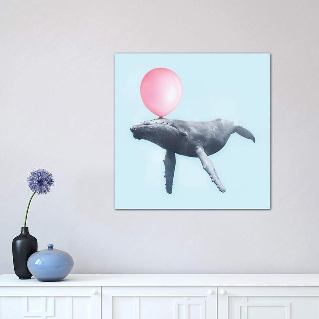 Bubblegum Whale by Paul Fuentes - Graphic Art Print on Canvas Happy Larry Size: 45.72cm H x 45.72cm W x 1.91cm D, Frame Option: No Framed on Productcaster.