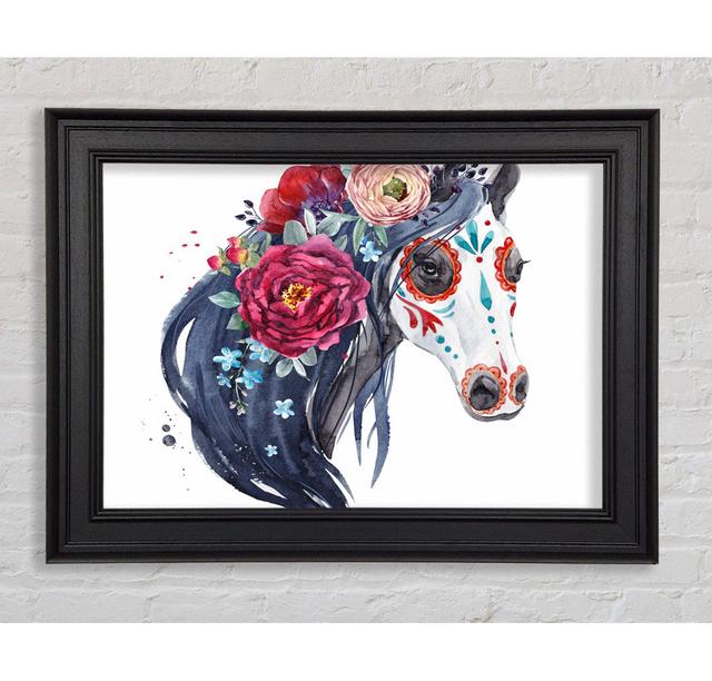 Day Of The Dead Horse - Print Bloomsbury Market Size: 84.1cm H x 142.2cm W x 8cm D on Productcaster.