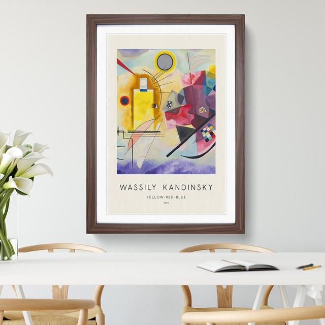 Yellow Red Blue Print by Wassily Kandinsky - Picture Frame Painting East Urban Home Frame Option: Walnut, Size: 36cm H x 27cm W x 2cm D on Productcaster.