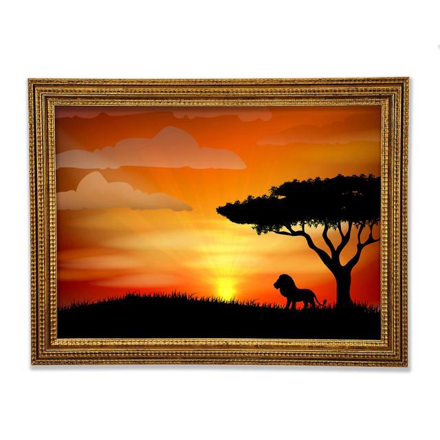 King Of The Jungle Sun Blaze - Print Rosalind Wheeler Size: 42cm H x 59.7cm W x 3cm D on Productcaster.