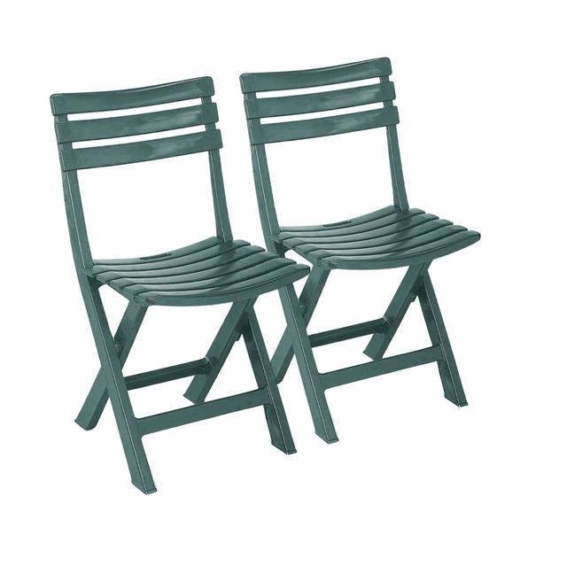 Conover Folding Patio Dining Dining Chair (Set of 2) Breakwater Bay Colour: Green on Productcaster.