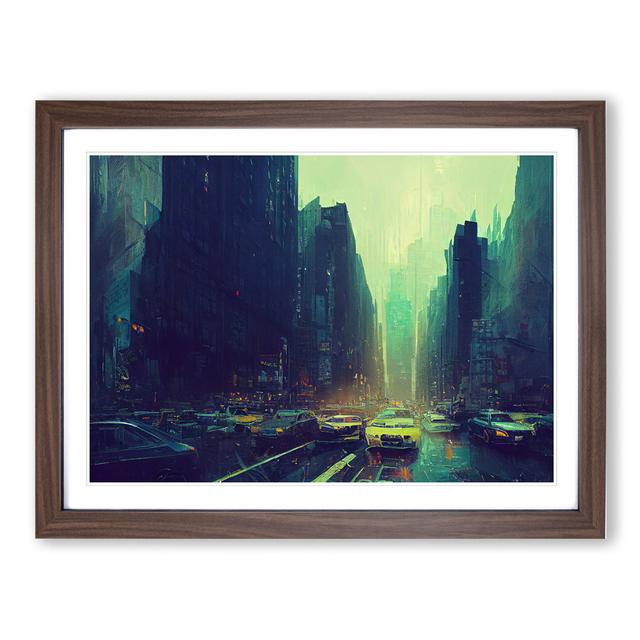 New York City Skyline Vol.1 Abstract - Picture Frame Graphic Art 17 Stories Size: 34cm H x 46cm W, Frame Colour: Brown on Productcaster.