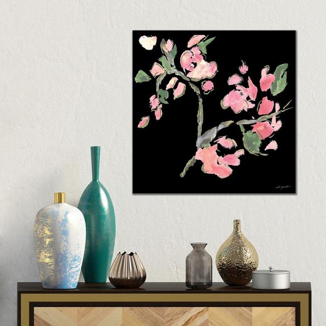 Dark Evening Floral II by L. Hewitt - No Frame Gallery-Wrapped Canvas Giclée on Canvas ClassicLiving Size: 45.72cm H x 45.72cm W on Productcaster.