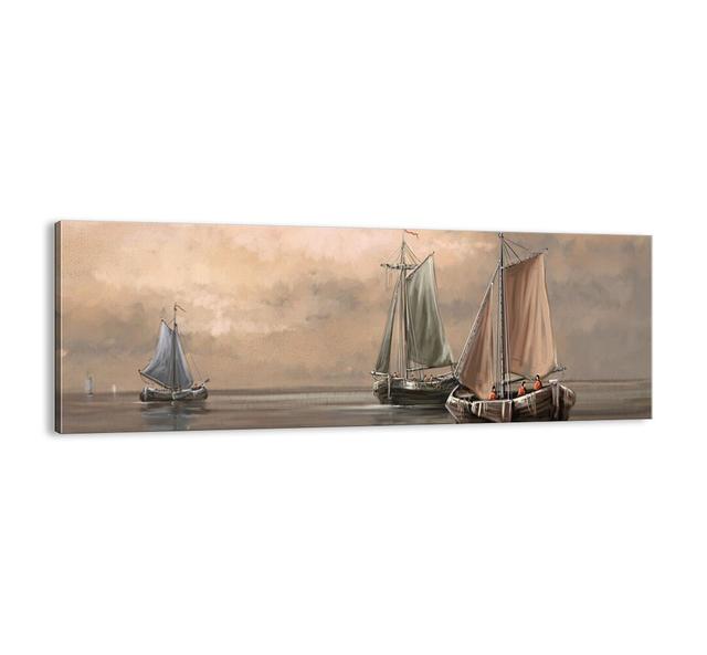 Return of Sailors - Unframed Painting Print on Canvas Longshore Tides Size: 50cm H x 140cm W x 1.8cm D on Productcaster.