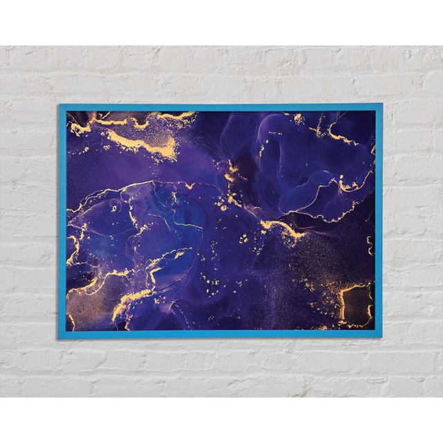 Royal Glitter Ivy Bronx Format: Blue Framed Paper, Size: 21cm H x 29.7cm W x 2cm D on Productcaster.