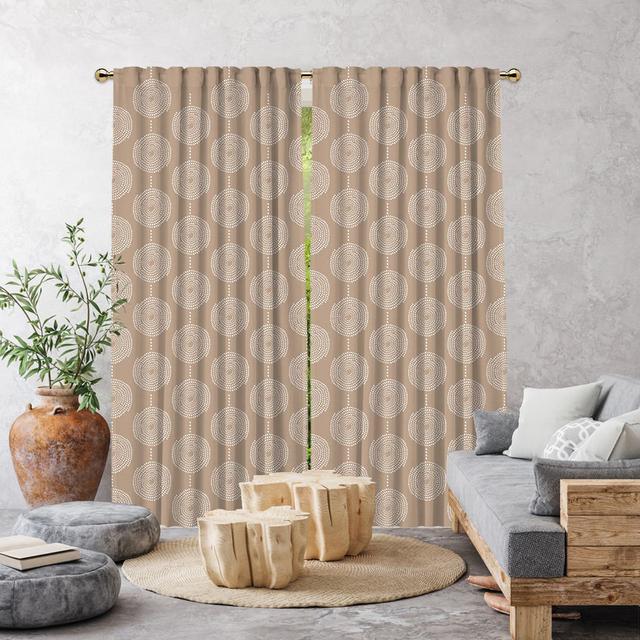 Semi Sheer Curtains (Set of 2) Lilijan Home & Curtain Panel Size: 140 x 225cm, Curtain Colour: Beige on Productcaster.