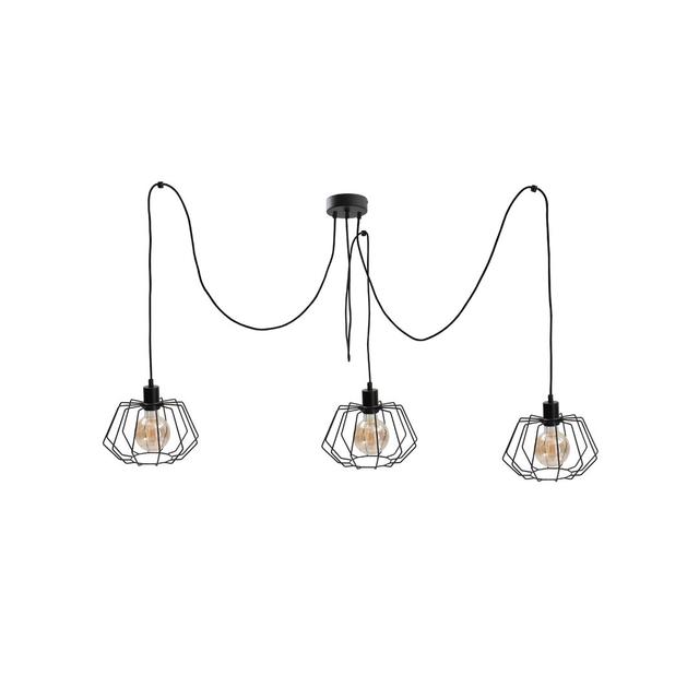 Bohn 3 - Light Geometric Pendant Brayden Studio Finish: Black on Productcaster.