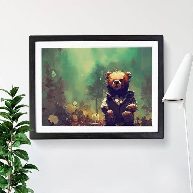 Teddy Bear Vol.2 Abstract - Single Picture Frame Print Marlow Home Co. Size: 34cm H x 46cm W x 2cm D, Frame Colour: Black on Productcaster.