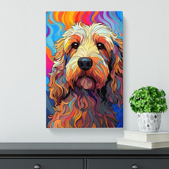 Labradoodle Op No.4 - No Frame Art Prints Marlow Home Co. Size: 60cm H x 40cm W x 3cm D on Productcaster.