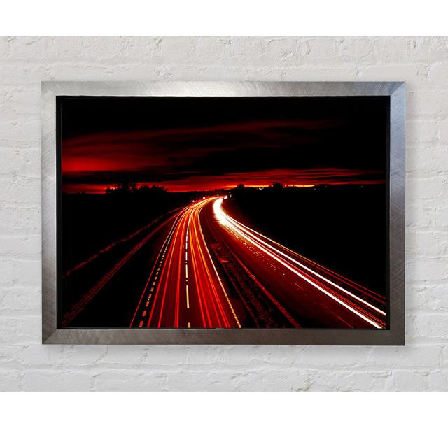 Red Fire Road - Single Picture Frame Art Prints Bright Star Size: 42cm H x 59.7cm W x 3.4cm D on Productcaster.