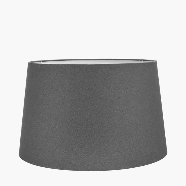 Winston 27.5cm H Cotton Empire Lamp Shade ( Clip On ) Ebern Designs Colour: Grey on Productcaster.