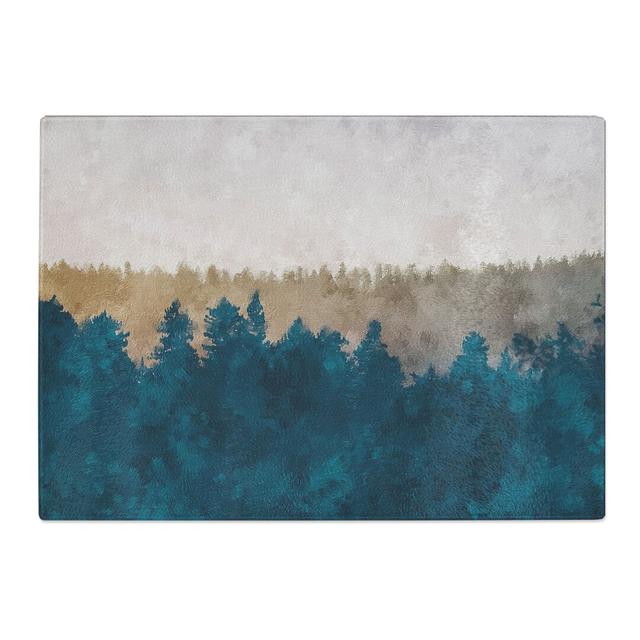 Tempered Glass the Forest at Sunset Chopping Board East Urban Home Size: 20 cm x 28.5 cm on Productcaster.