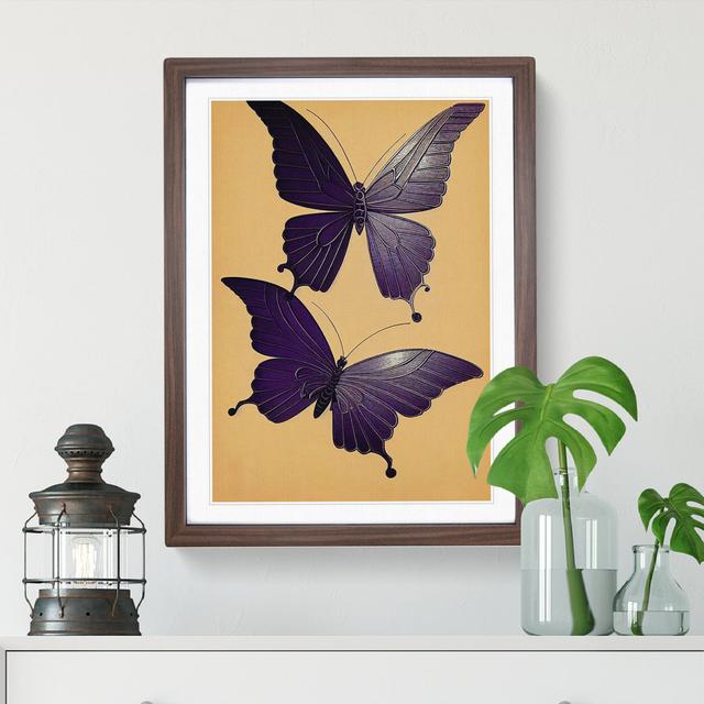 Sparking Butterflies - Picture Frame Graphic Art Brambly Cottage Frame Colour: Walnut, Size: 34cm H x 25cm W x 2cm D on Productcaster.