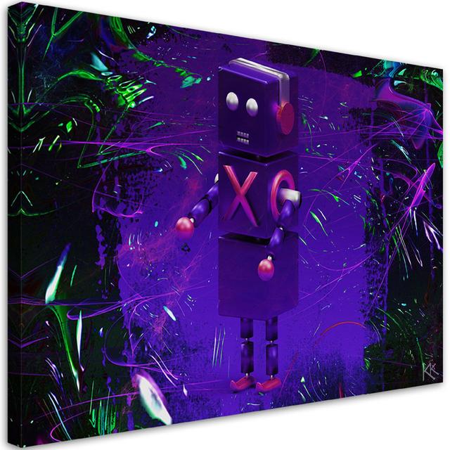 Robots for the player canvas print Happy Larry Size: 80cm H x 120cm W on Productcaster.