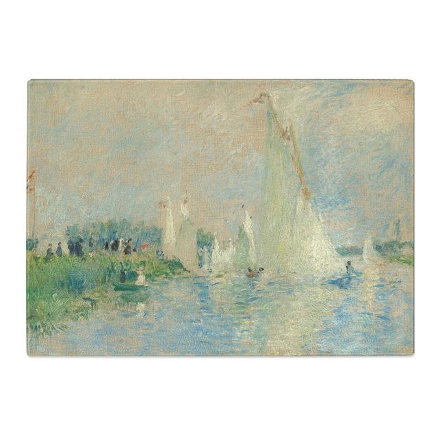 Regatta at Argenteuil by Pierre-Auguste Renoir Chopping Board East Urban Home Size: 0.4cm H x 28.5cm W x 39cm L on Productcaster.