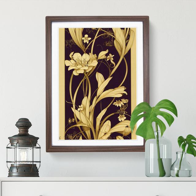 Flowers No.2 - Single Picture Frame Print Marlow Home Co. Frame Colour: Walnut Framed, Size: 46cm H x 34cm W x 2cm D on Productcaster.