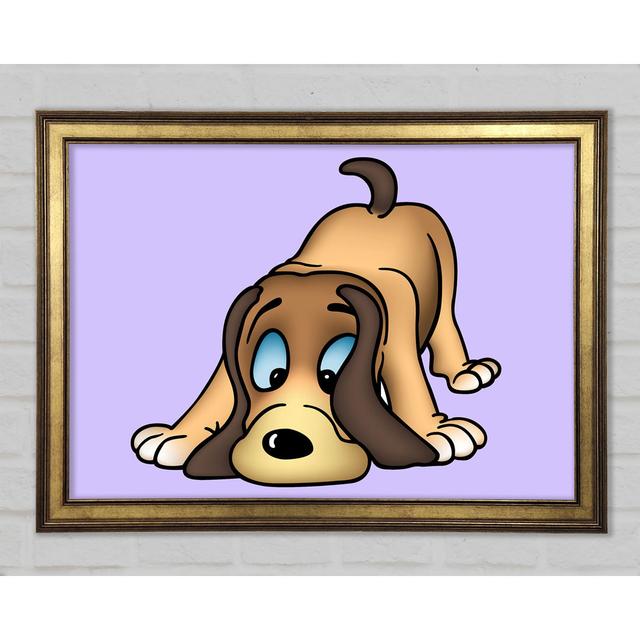 Dog Sniffing - Single Picture Frame Art Prints Ophelia & Co. Size: 59.7cm H x 84.1cm W x 1.5cm D, Colour: Lilac on Productcaster.