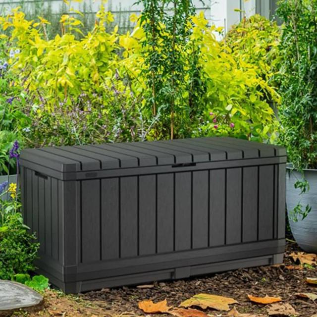 Keter Kentwood Outdoor Storage Box 350l - Graphite Keter on Productcaster.