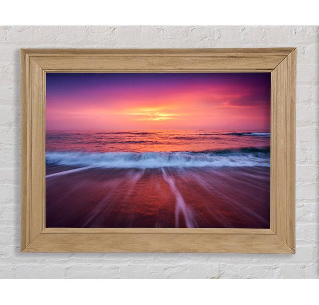 Stunning Ocean Movement Framed Print House of Hampton Size: 29.7cm H x 42cm W x 8cm D, Format: Natural Framed Paper on Productcaster.