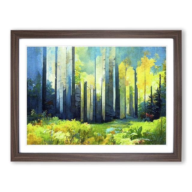 Special Abstract Forest Vol.5 - Picture Frame Painting Alpen Home Size: 34cm H x 46cm W x 2cm D, Frame Colour: Walnut on Productcaster.