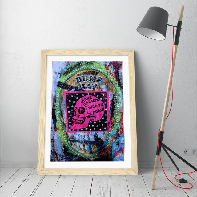 Anti Racism Graffiti London Artwork Framed Wall Art Picture Print The Seasonal Aisle Frame Colour: Oak Framed, Size: 35cm H x 26cm W x 2cm D on Productcaster.