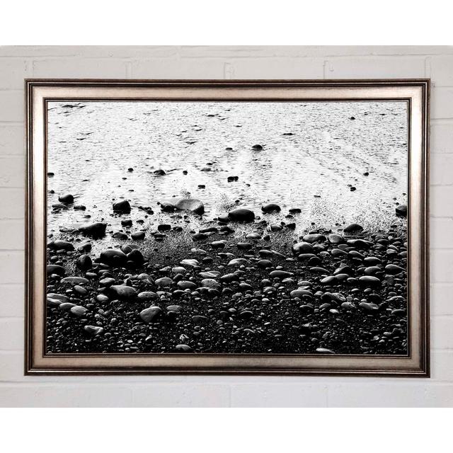 Seashore Pebbles Framed Print Brayden Studio Size: 21cm H x 29.7cm W x 1.5cm D, Format: Gunmetal Framed Paper on Productcaster.