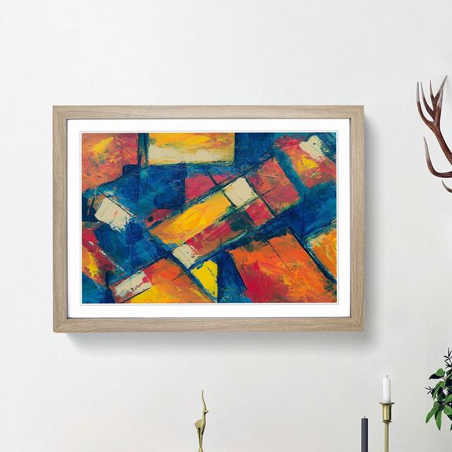 Abstract Art Painting Vol.339 by S.Johnson - Picture Frame Painting Print East Urban Home Frame Option: Oak Framed, Size: 27cm H x 36cm W x 2cm D on Productcaster.