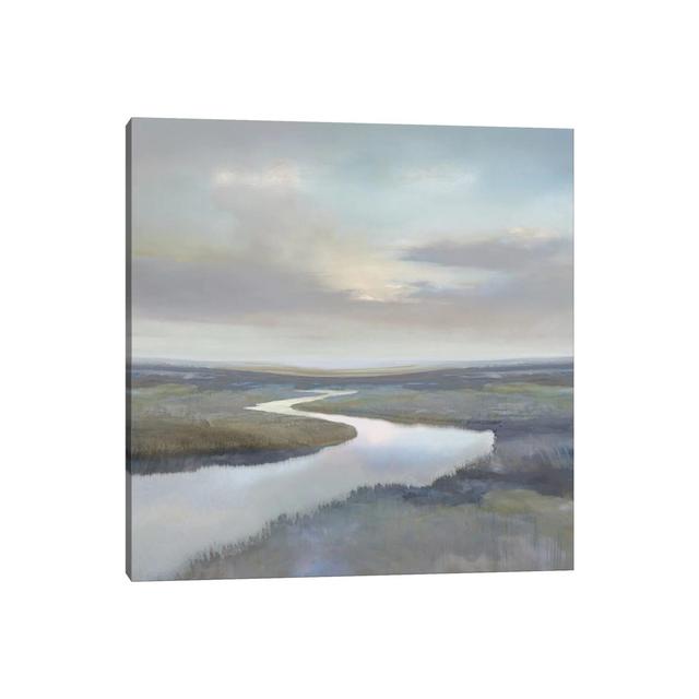 Riverbend III by Christy McKee - Wrapped Canvas Painting Rosalind Wheeler Size: 46cm H x 46cm W x 1.9cm D on Productcaster.