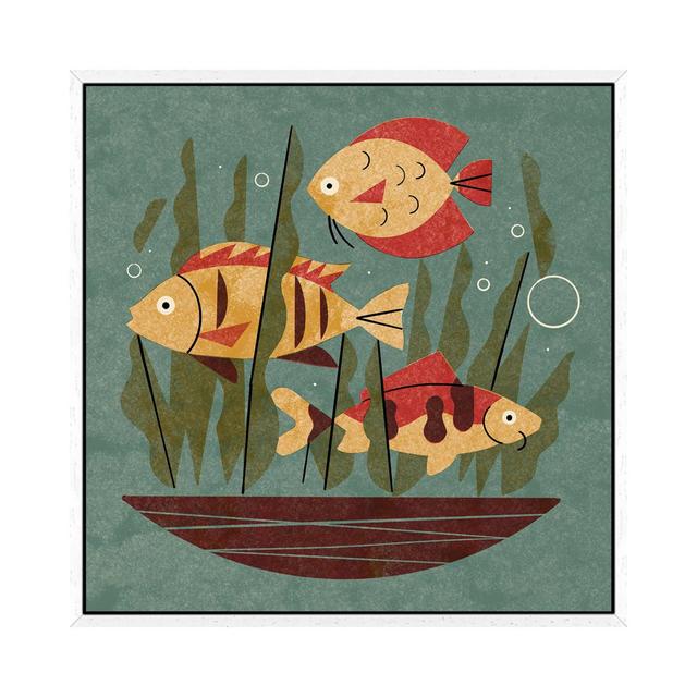 Fish And Seaweed by Renea L. Thull - Gallery-Wrapped Canvas Giclée on Canvas Beachcrest Home Format: White Floater Frame, Size: 45.72cm H x 45.72cm W on Productcaster.