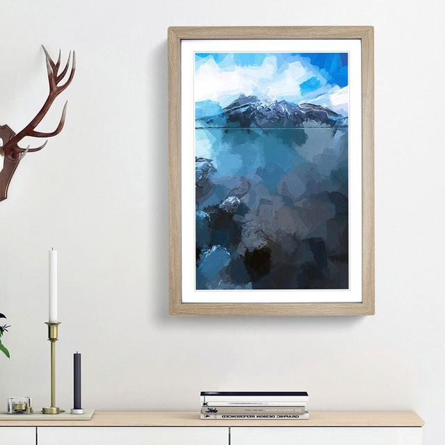 Lake Minnewaska in Canada in Abstract - Picture Frame Graphic Art Print East Urban Home Frame Option: Oak Framed, Size: 87cm H x 62cm W x 2cm D on Productcaster.