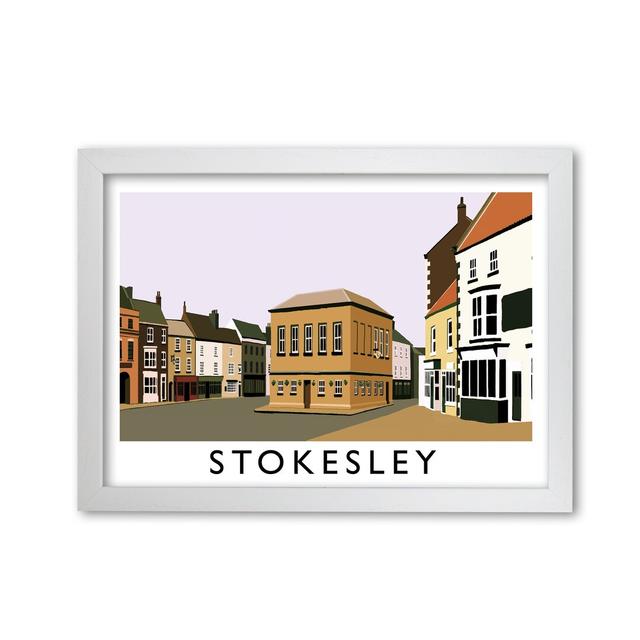 'Stokesley' Framed Graphic Art Print 17 Stories Frame Option: White, Size: 297cm H x 4 cm W x 3cm D on Productcaster.