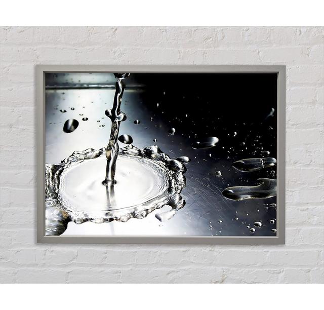 Metal Water Splash - Print 17 Stories Size: 100cm H x 141.4cm W x 3.3cm D on Productcaster.