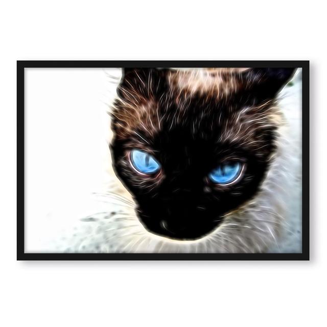 Gerahmtes Poster Schwarze Elegante Katze ClassicLiving Größe: 38 cm H x 30 cm B x 2.5 cm T on Productcaster.