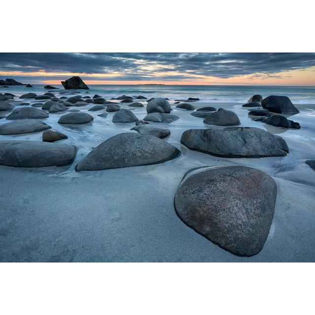 Uttakleiv Beach by Tunart - No Frame Print on Canvas 17 Stories Size: 61cm H x 91cm W on Productcaster.