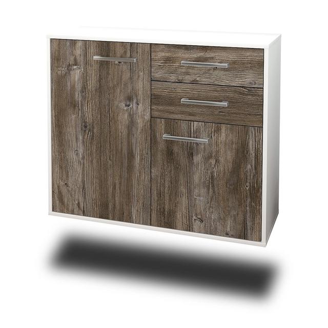 Bansemer Sideboard, flying/metal handles, size: 92 x 79 x 35cm Brayden Studio Colour: Driftwood/White on Productcaster.