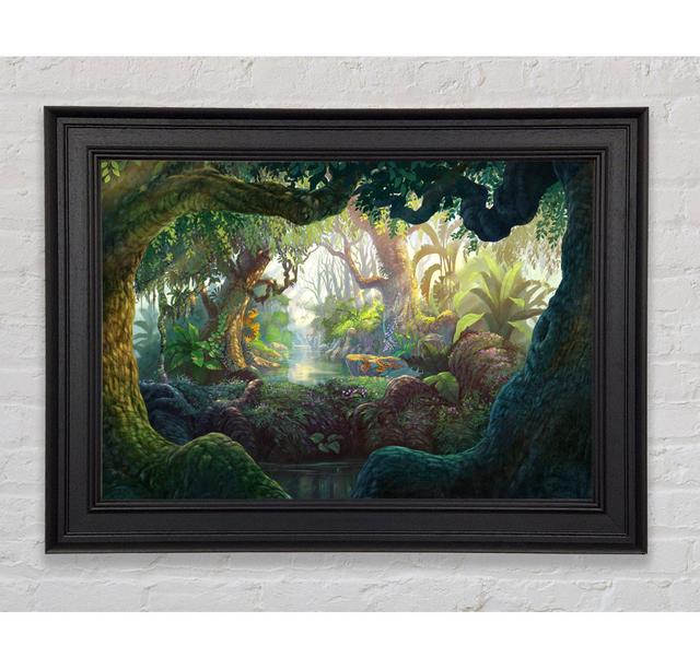 Digital Art Jungle Union Rustic Size: 59.7cm H x 84.1cm W x 8cm D, Format: Silver Black Framed Paper on Productcaster.