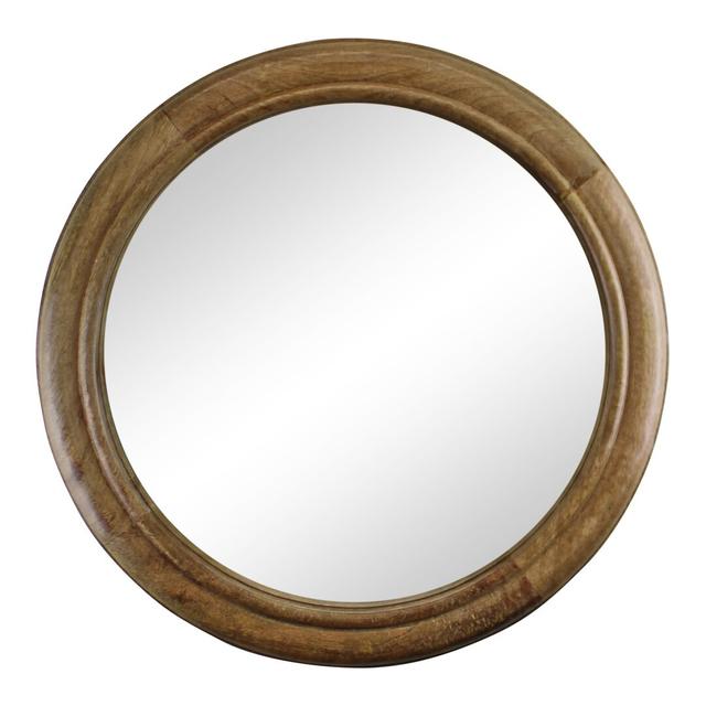 Dallas Wood Flat Wall Mirror ClassicLiving on Productcaster.