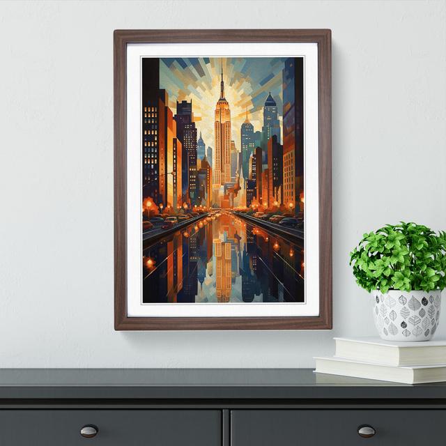 New York Deco - Print 17 Stories Frame Colour: Walnut , Size: 46cm H x 34cm W x 2cm D on Productcaster.