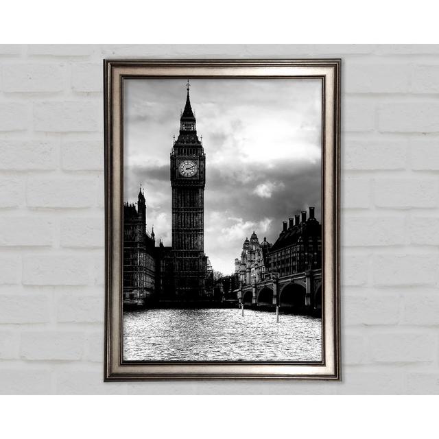 London Big Ben B N W - Single Picture Frame Art Prints Ophelia & Co. Size: 29.7cm H x 21cm W x 1.5cm D, Format: Gunmetal Framed Paper on Productcaster.