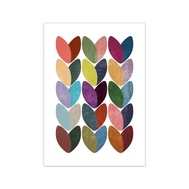 Scandinavian Hearts A - Print George Oliver Size: 84cm H x 59cm W x 1cm D, Frame Option: No Frame on Productcaster.