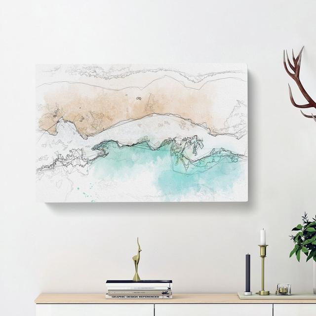 Beach in Nusapenida Indonesia - Wrapped Canvas Painting Print East Urban Home Size: 50cm H x 76cm W x 3cm D on Productcaster.