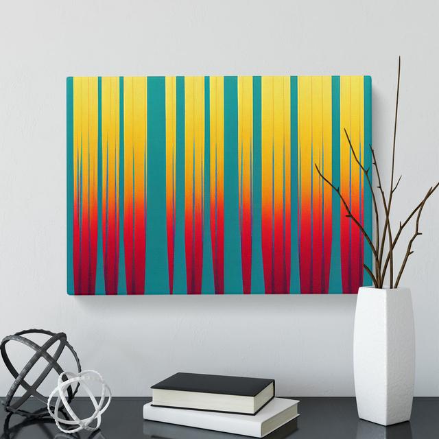 Welcoming Abstract Forest - Wrapped Canvas Painting Latitude Run on Productcaster.