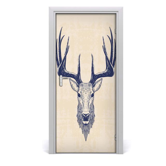 Deer Head Door Sticker East Urban Home on Productcaster.