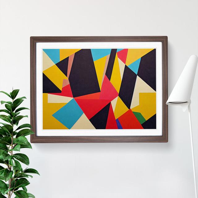 Art Suprematism Vol.2 Abstract - Single Picture Frame Print Metro Lane Format: Walnut, Size: 34cm H x 46cm W on Productcaster.